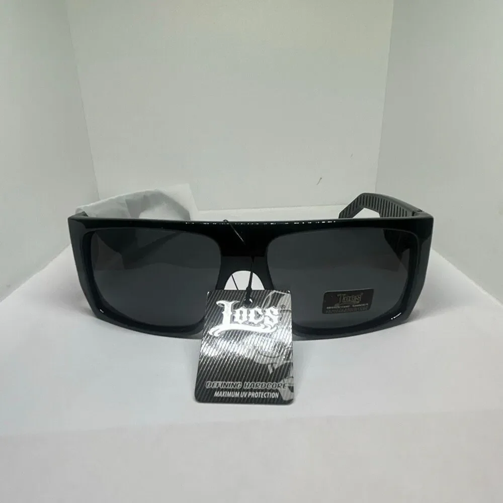 Locs Hardcore Sunglasses Bold Square Frame UV400 Street Style